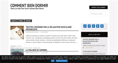 Desktop Screenshot of comment-bien-dormir.org