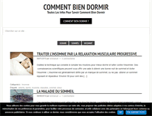 Tablet Screenshot of comment-bien-dormir.org